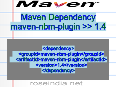 Maven dependency of maven-nbm-plugin version 1.4