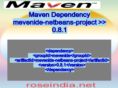 Maven dependency of mevenide-netbeans-project version 0.8.1