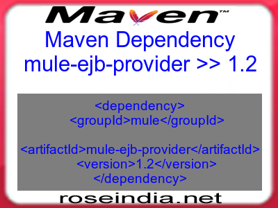 Maven dependency of mule-ejb-provider version 1.2