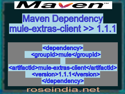 Maven dependency of mule-extras-client version 1.1.1