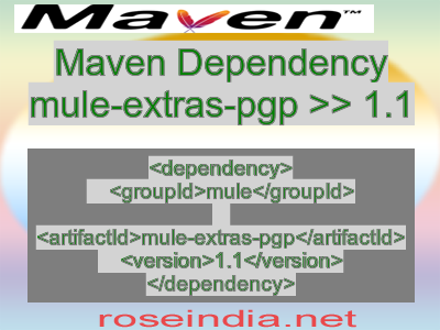 Maven dependency of mule-extras-pgp version 1.1