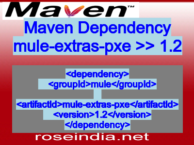 Maven dependency of mule-extras-pxe version 1.2