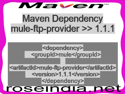 Maven dependency of mule-ftp-provider version 1.1.1