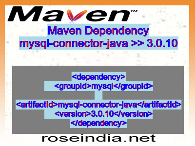 Maven dependency of mysql-connector-java version 3.0.10
