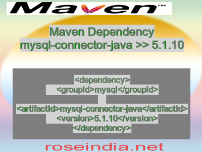 Maven dependency of mysql-connector-java version 5.1.10