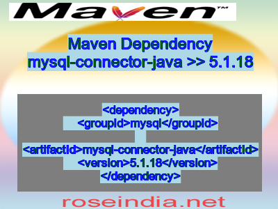 Maven dependency of mysql-connector-java version 5.1.18