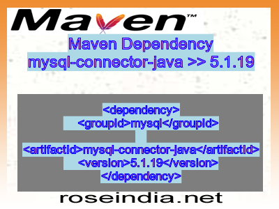 Maven dependency of mysql-connector-java version 5.1.19