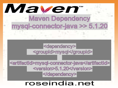 Maven dependency of mysql-connector-java version 5.1.20