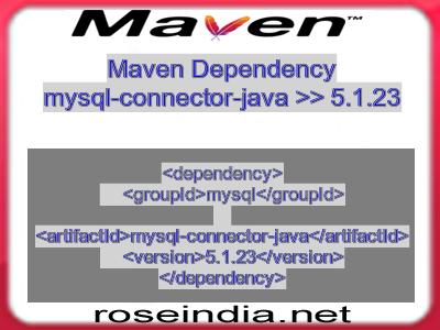 Maven dependency of mysql-connector-java version 5.1.23