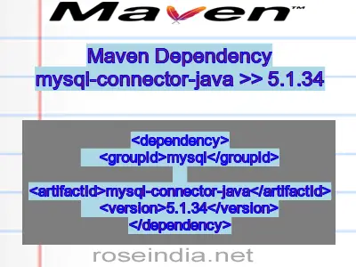 Maven dependency of mysql-connector-java version 5.1.34