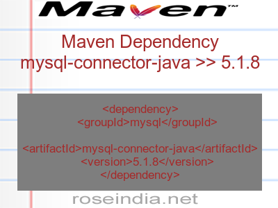 Maven dependency of mysql-connector-java version 5.1.8