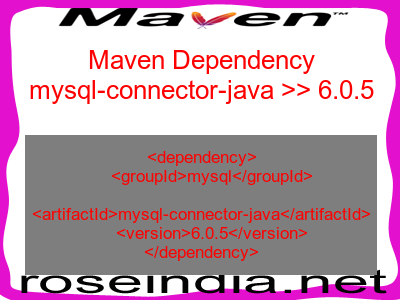 Maven dependency of mysql-connector-java version 6.0.5