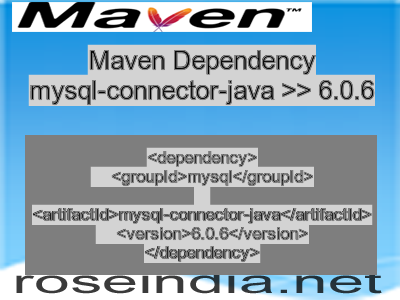 Maven dependency of mysql-connector-java version 6.0.6