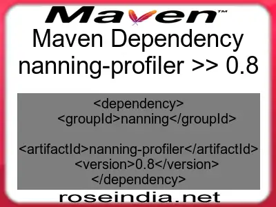 Maven dependency of nanning-profiler version 0.8