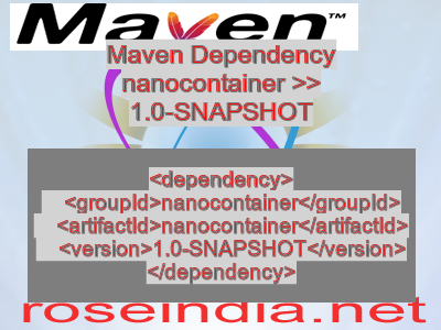 Maven dependency of nanocontainer version 1.0-SNAPSHOT