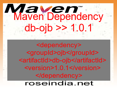 Maven dependency of db-ojb version 1.0.1