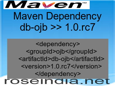 Maven dependency of db-ojb version 1.0.rc7