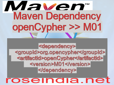 Maven dependency of openCypher version M01