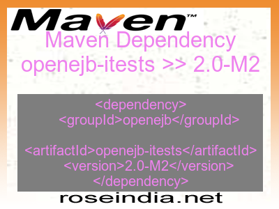 Maven dependency of openejb-itests version 2.0-M2