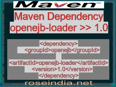Maven dependency of openejb-loader version 1.0
