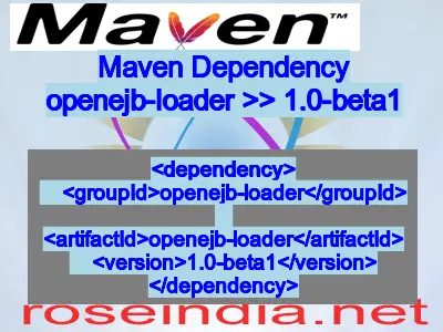 Maven dependency of openejb-loader version 1.0-beta1