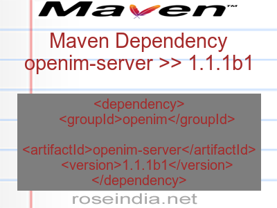 Maven dependency of openim-server version 1.1.1b1