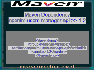 Maven dependency of openim-users-manager-api version 1.2