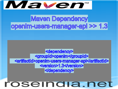 Maven dependency of openim-users-manager-api version 1.3