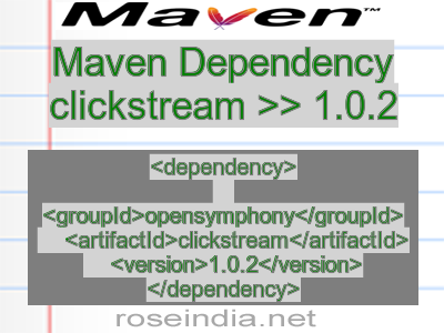 Maven dependency of clickstream version 1.0.2