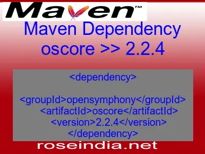 Maven dependency of oscore version 2.2.4