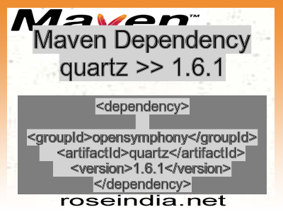 Maven dependency of quartz version 1.6.1