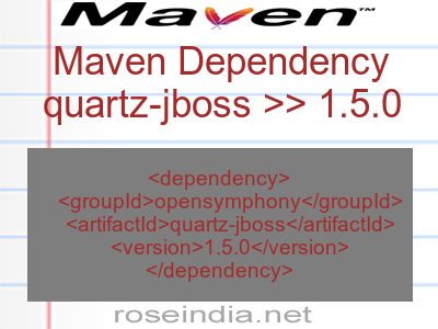 Maven dependency of quartz-jboss version 1.5.0