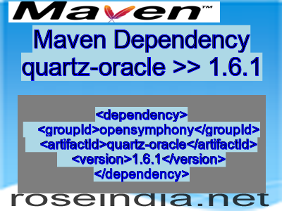 Maven dependency of quartz-oracle version 1.6.1