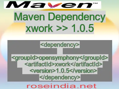 Maven dependency of xwork version 1.0.5