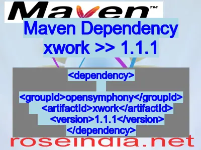 Maven dependency of xwork version 1.1.1