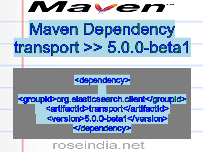 Maven dependency of transport version 5.0.0-beta1