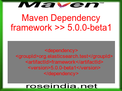 Maven dependency of framework version 5.0.0-beta1