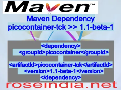 Maven dependency of picocontainer-tck version 1.1-beta-1