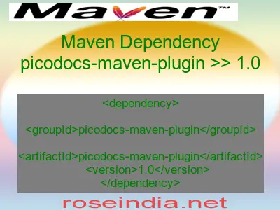 Maven dependency of picodocs-maven-plugin version 1.0