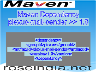 Maven dependency of plexus-mail-sender version 1.0