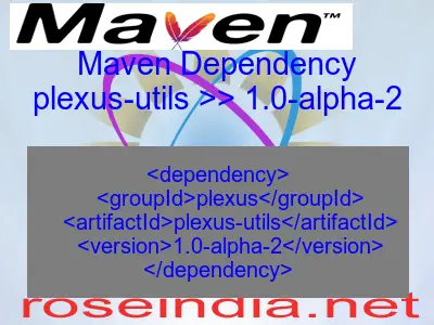 Maven dependency of plexus-utils version 1.0-alpha-2