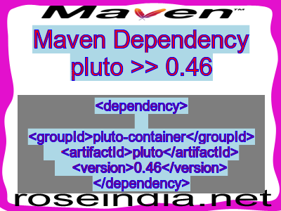 Maven dependency of pluto version 0.46