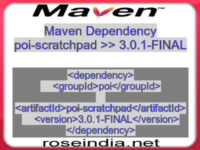Maven dependency of poi-scratchpad version 3.0.1-FINAL