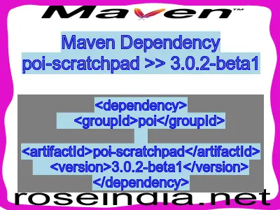 Maven dependency of poi-scratchpad version 3.0.2-beta1