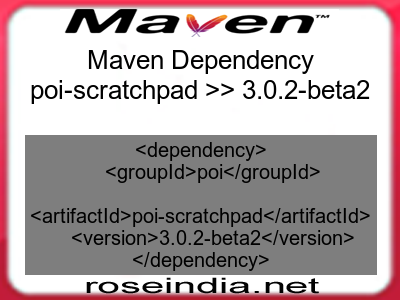 Maven dependency of poi-scratchpad version 3.0.2-beta2