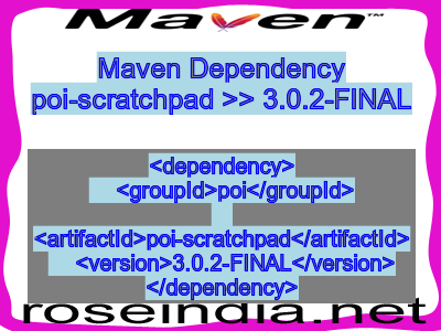 Maven dependency of poi-scratchpad version 3.0.2-FINAL