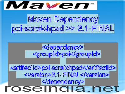 Maven dependency of poi-scratchpad version 3.1-FINAL