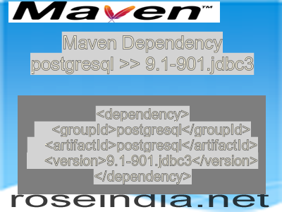 Maven dependency of postgresql version 9.1-901.jdbc3