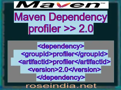 Maven dependency of profiler version 2.0