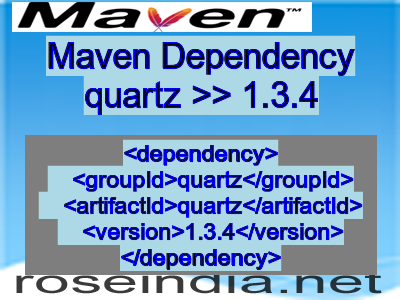Maven dependency of quartz version 1.3.4